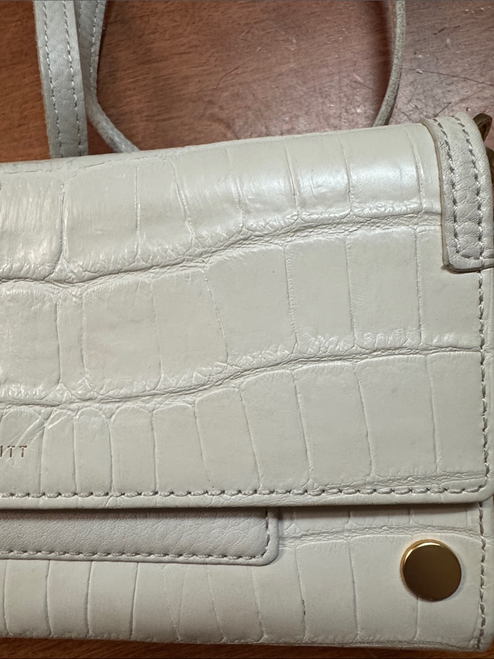 Hammitt AJ crossbody clutch in Calla Lily Croco - Picture 7 of 8